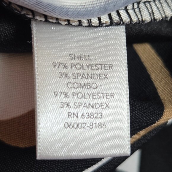 CJ Banks Women’s Sleeveless Shift Dress, Black/tan/cream, 22W, Worn One Time - Picture 7 of 8